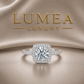 Lumea Cushion halo double-pavé